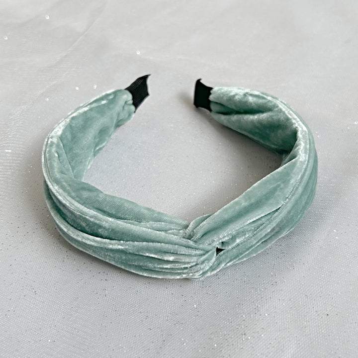 light blue headband velvet hair band