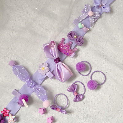 lilac purple girls gift set ribbon