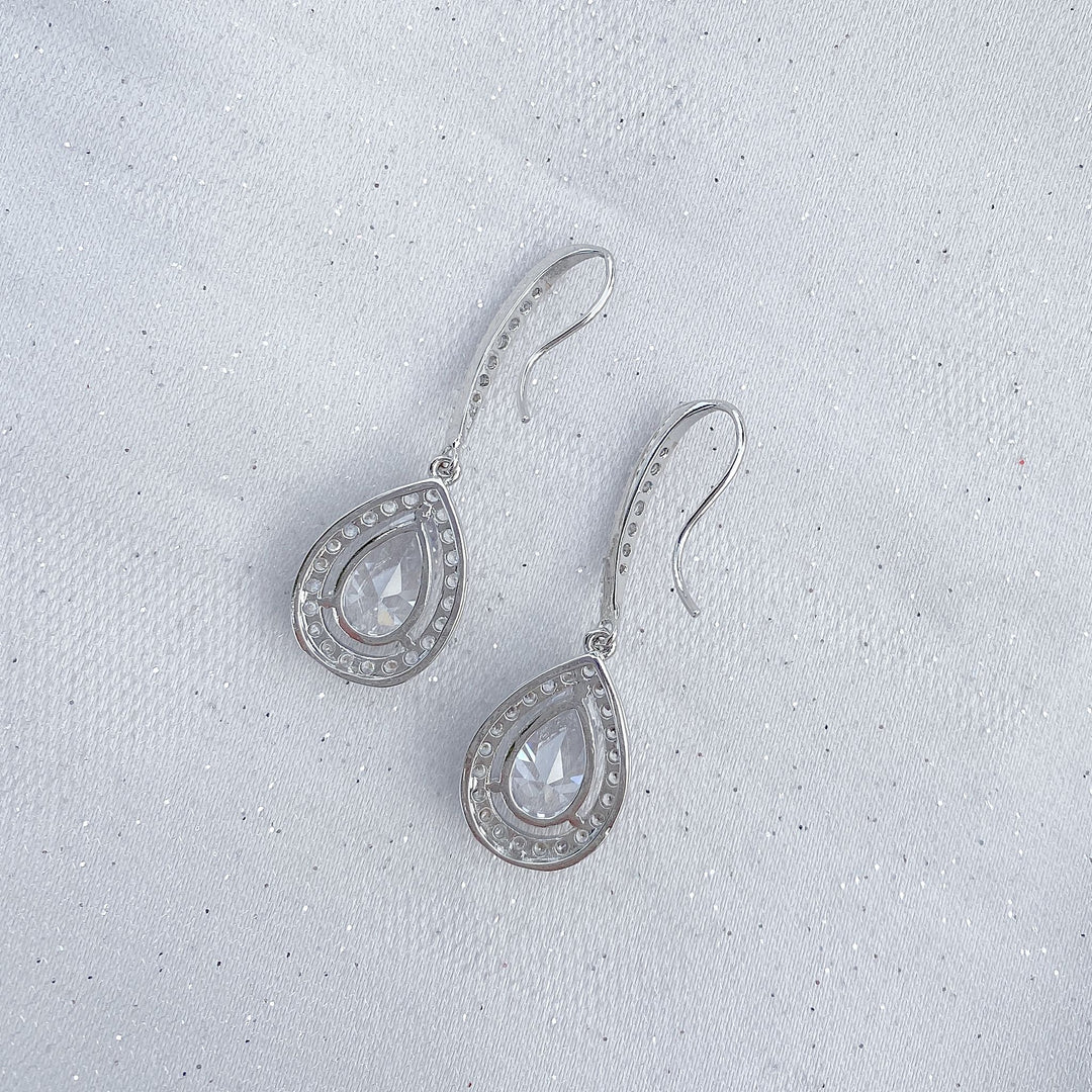 long drop earrings silver hook