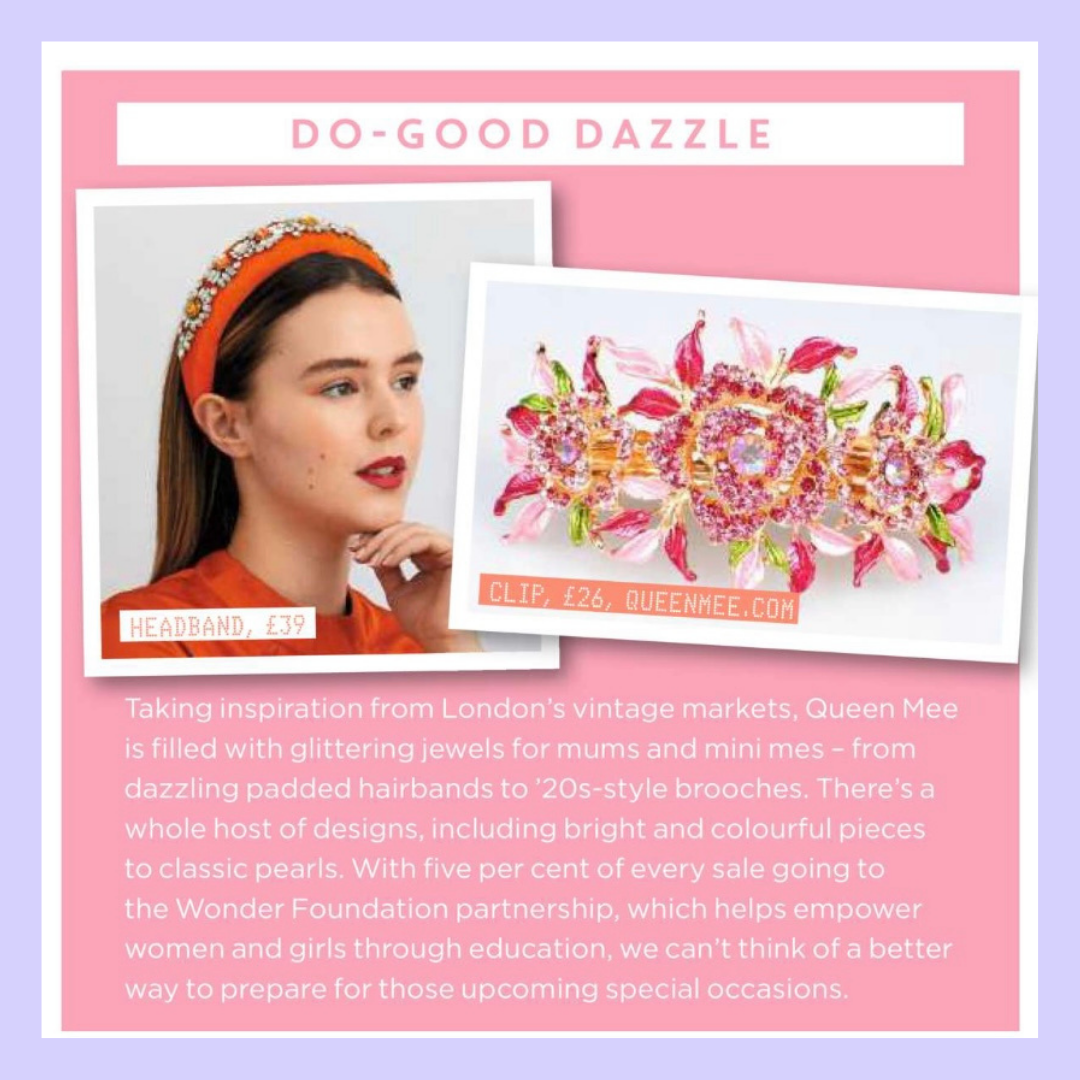 orange jewelled headband closer magazine feature