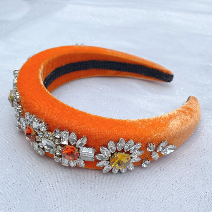 orange jewelled headband races headpiece