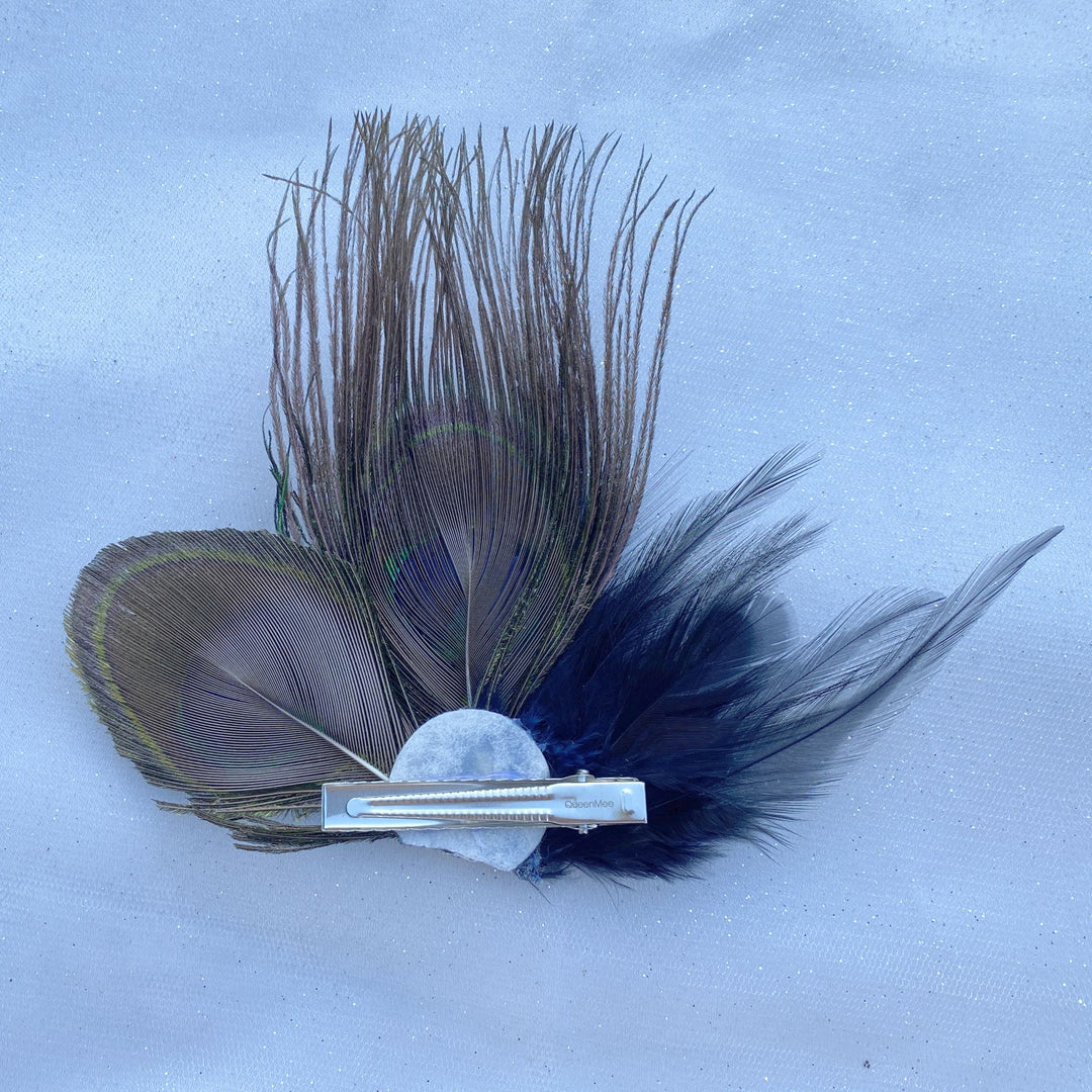 peacock feather fascinator alligator clip