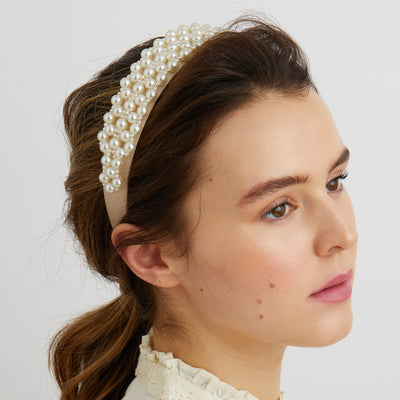 pearl headband for bride
