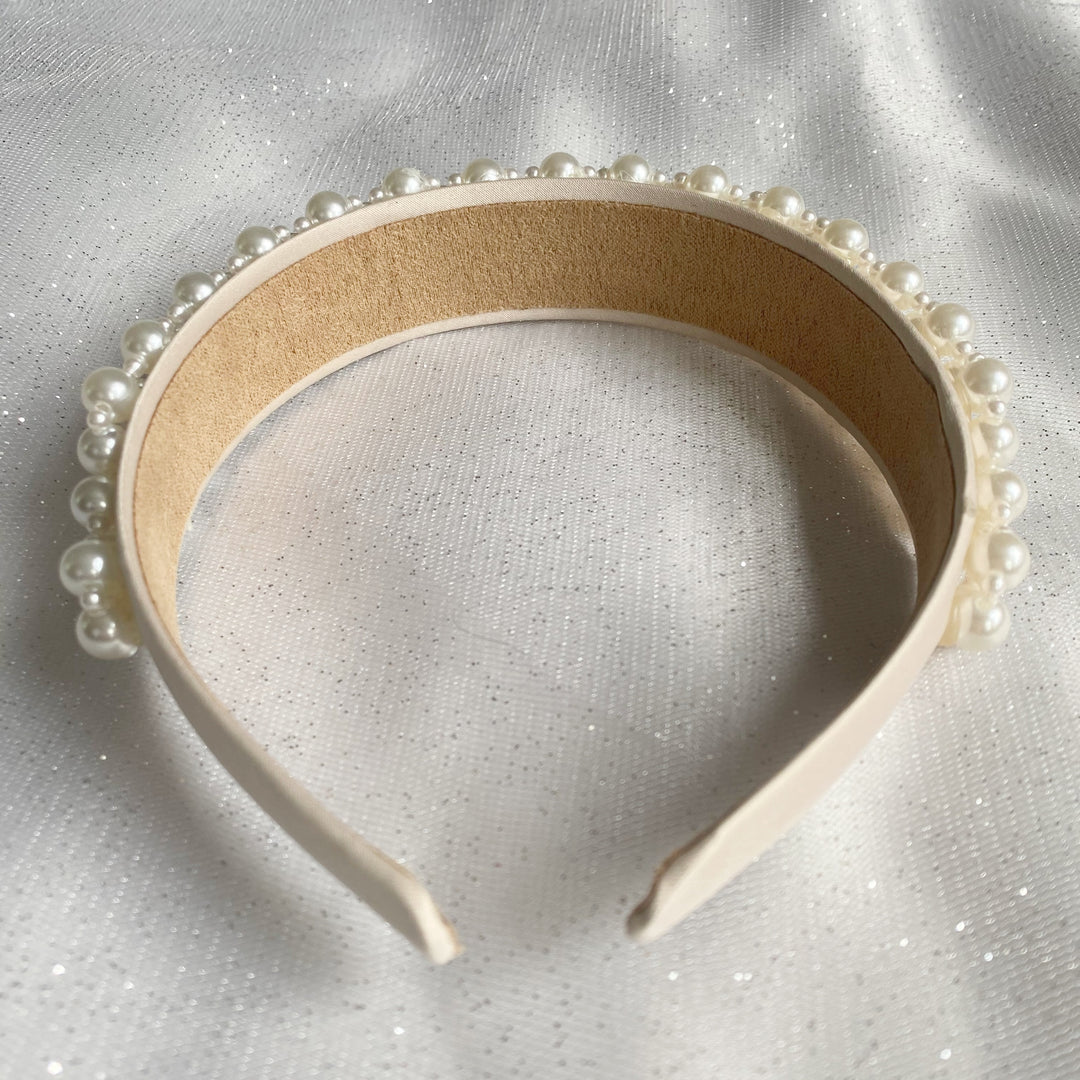 pearl headband in ivory