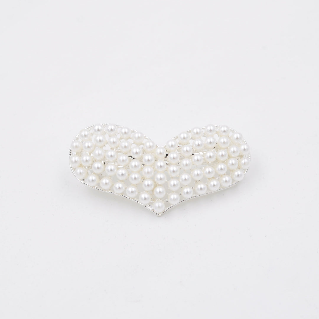 Pearl Heart Hair Clip