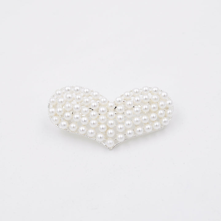 Pearl Heart Hair Clip