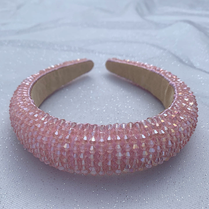 pink headband beaded