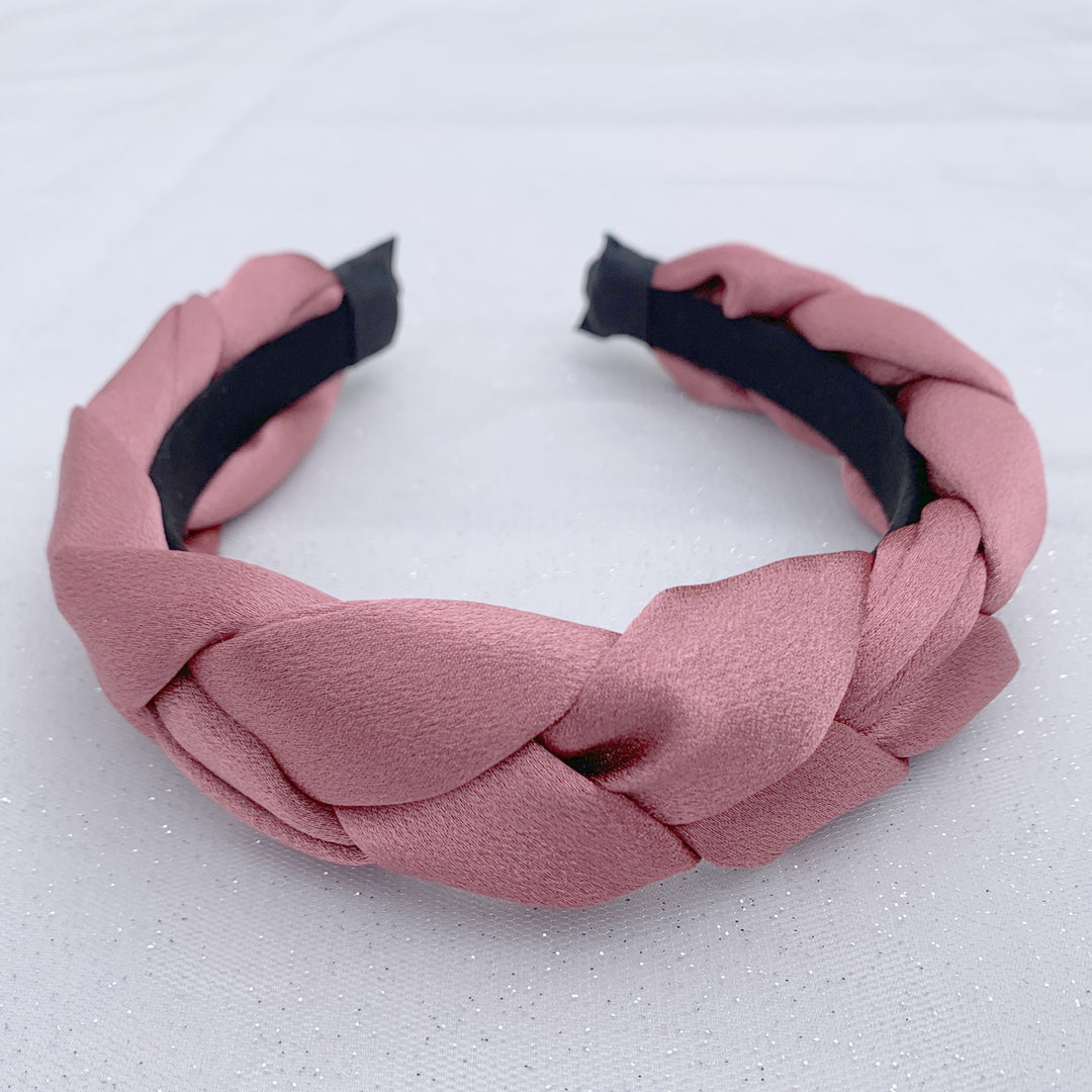pink headband braided