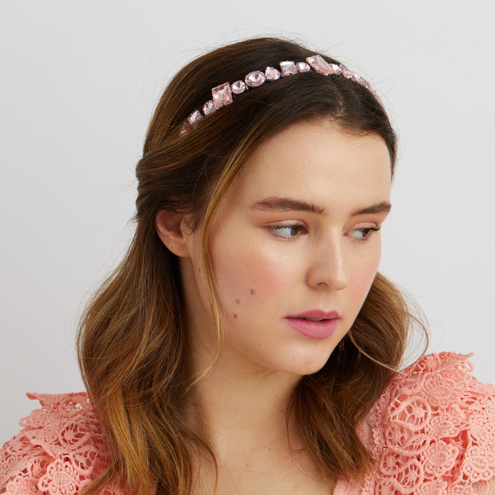 pink headband for bridesmaid