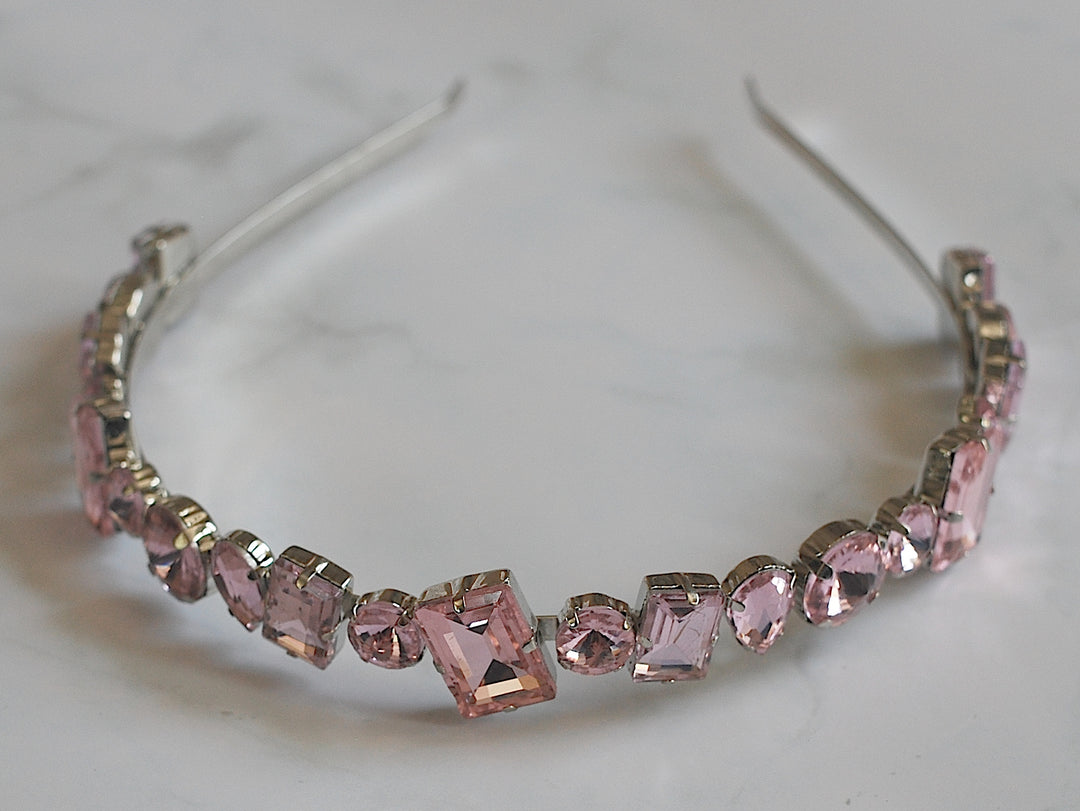 pink headband with gems