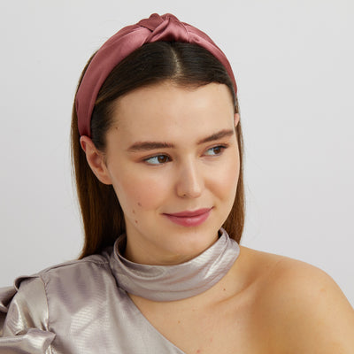 pink knot headband wedding guest