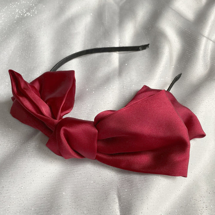 red bow headband red fascinator hair band