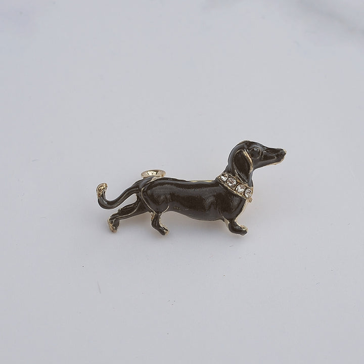 sausage dog brooch dachshund enamel brooch