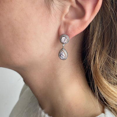 silver drop earrings small drop earrings