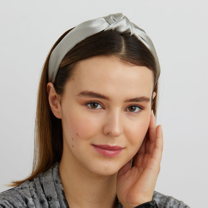 silver knot headband wedding guest hair band