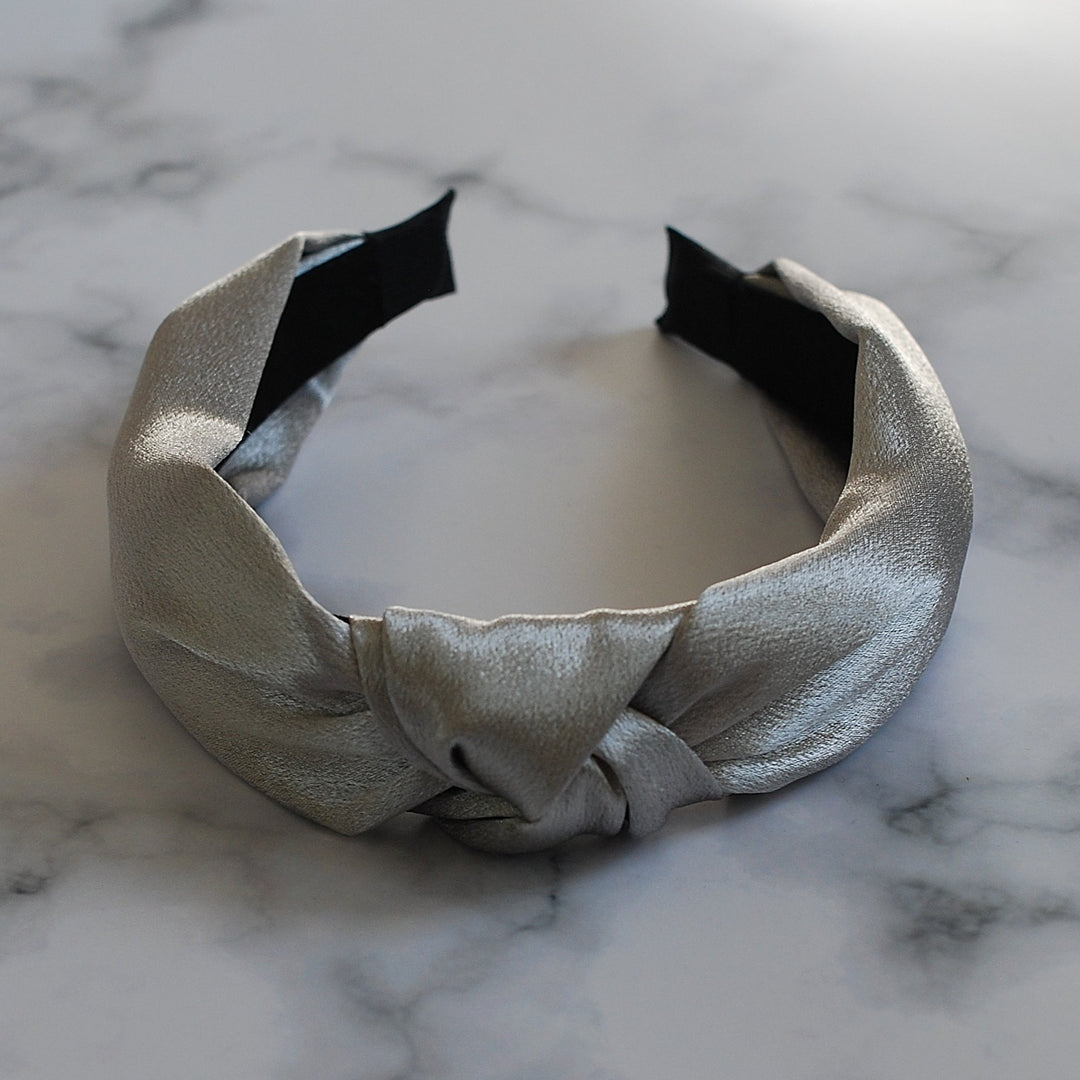 silver knot headband