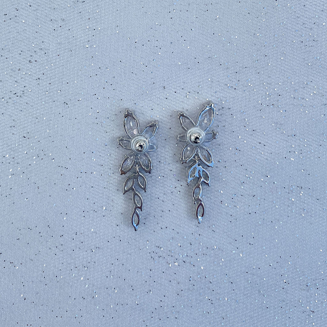 small drop earrings silver stud back