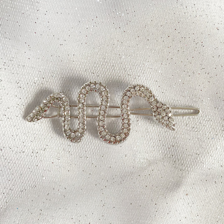 snake hair accessory in silver