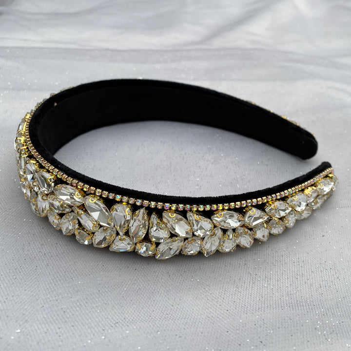 sparkly headband jewelled headband white gold