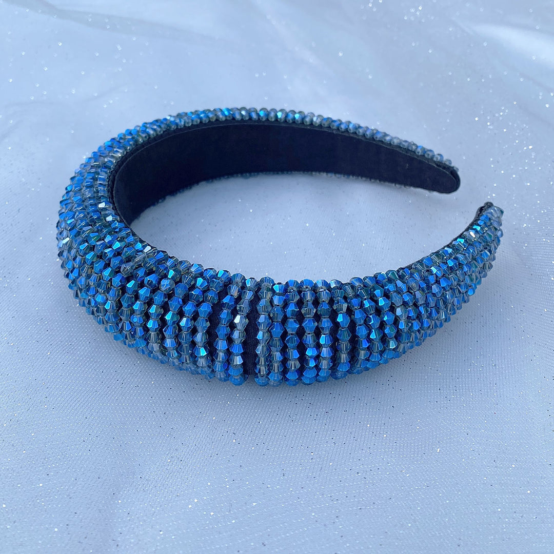 sparkly headband navy blue hair band