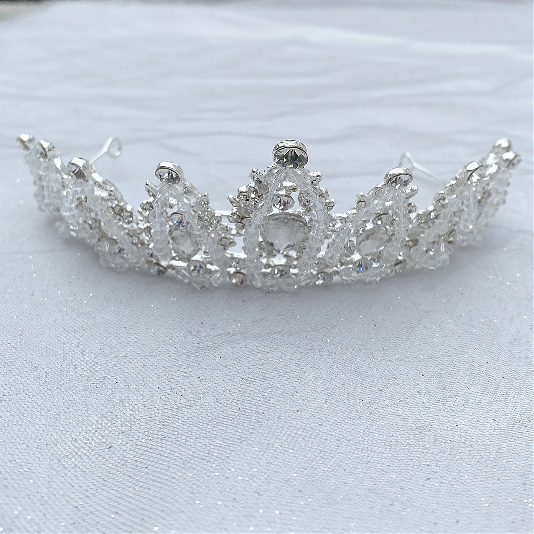 tiara in crystal and diamante