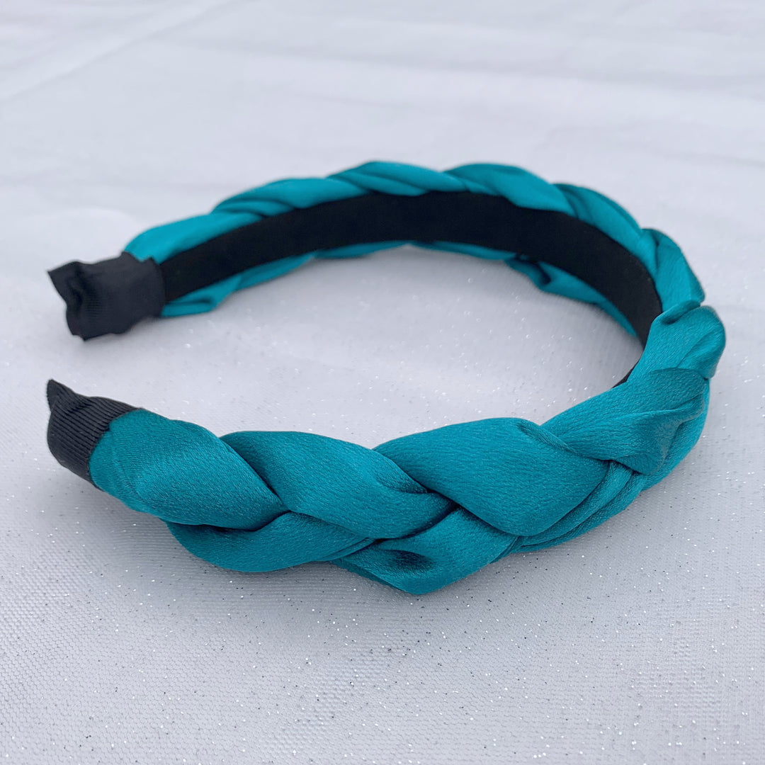 turquoise headband braided alice band