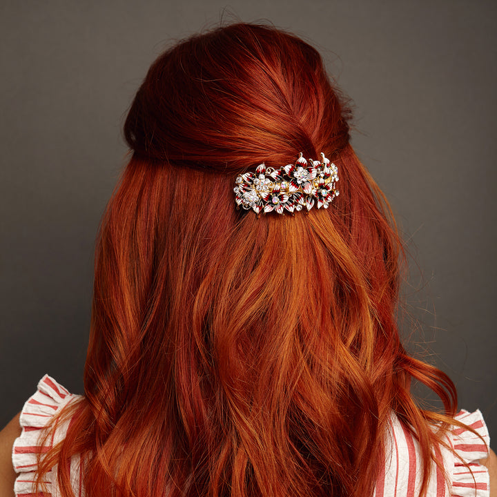 vintage hair accessory in red 