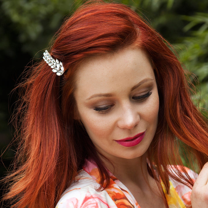 vintage hair clip small hair down for wedding